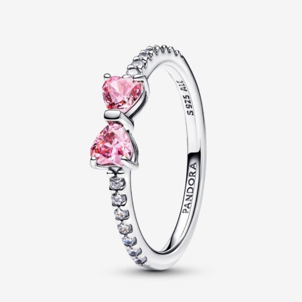 Elegant Pink Bow Ring
